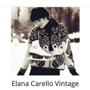 Vintage Elana Carello Mitten Tassel Sweater Sz S